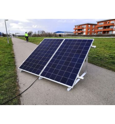 Aufständerung Alu 35 °  im Hochformat