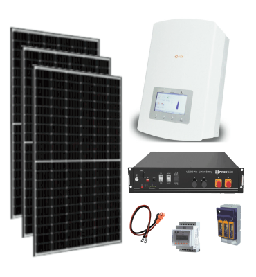 einphasiges Speicherpaket SOLIS S5 EH1P 4,6K mit 48V-Akku 3 x US5000C (14,4 kWh) 8 Stk (3,5 kWp)