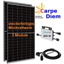 steckerfertige Mini-Solaranlage MK900 MST 5 m Anschlusskabel - Schuko-Stecker