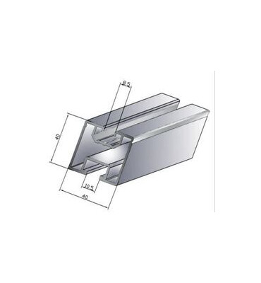 Profilschiene Alu 40 x40  1,20 m