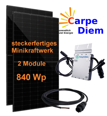 steckerfertige Mini-Solaranlage MK840 HOY FullBlack